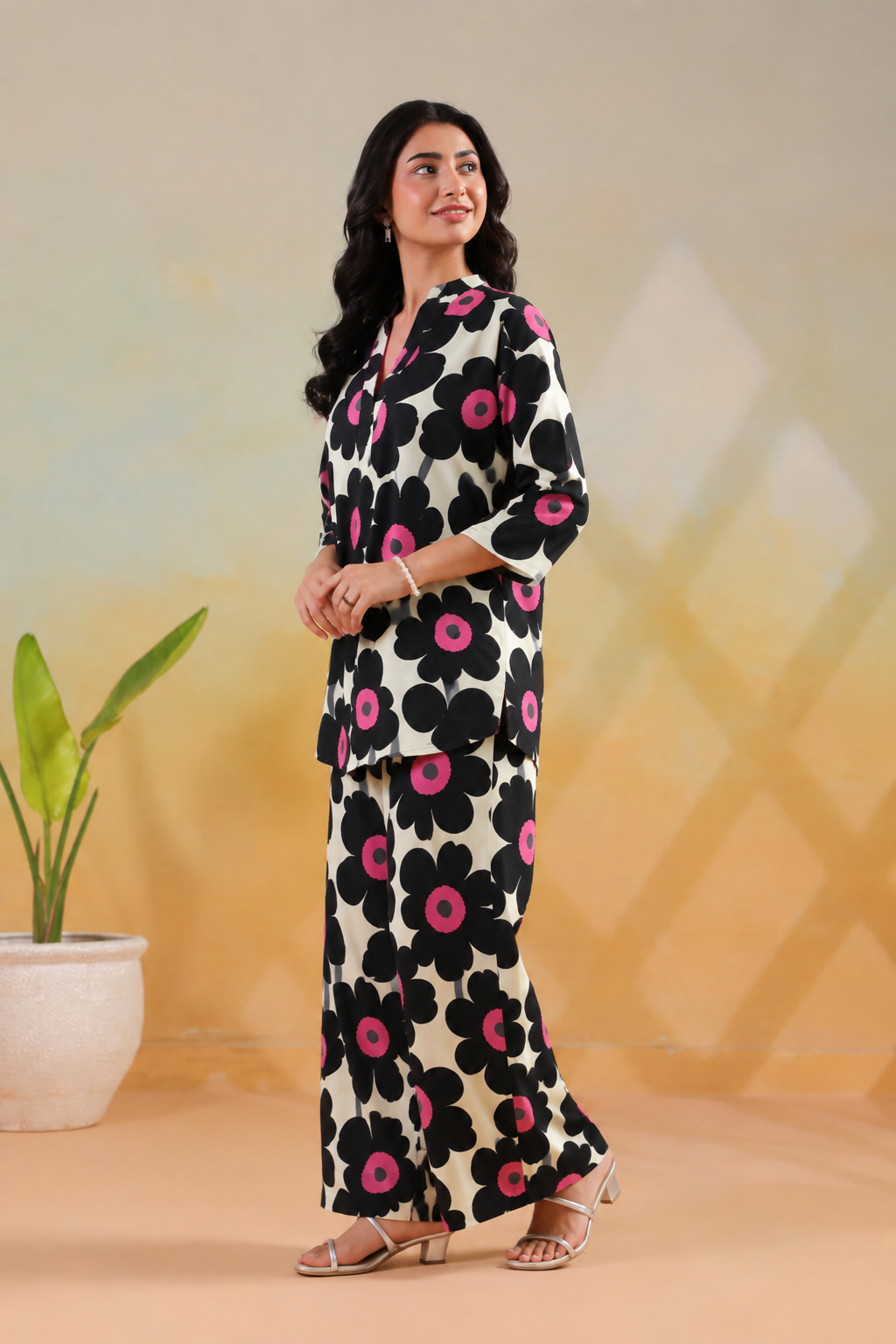 Black Printed Co-Ord Set