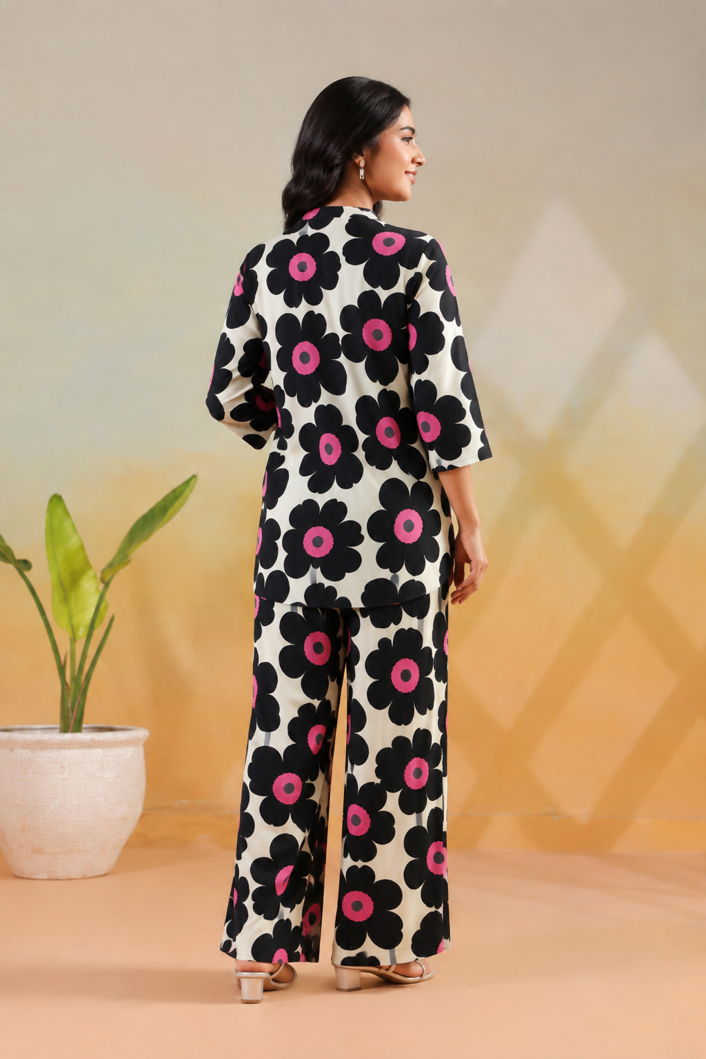 Black Printed Co-Ord Set