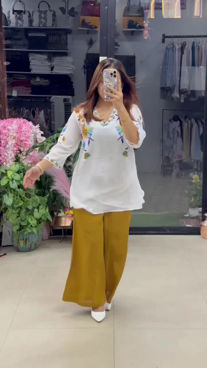 Yellow Women’s Stylish Printed Co-ord Set